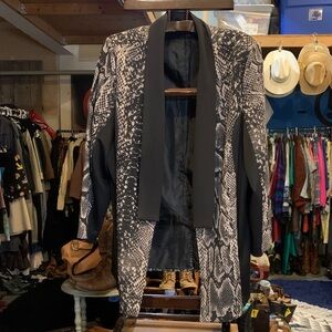 mblm Black Snakeskin Blazer
